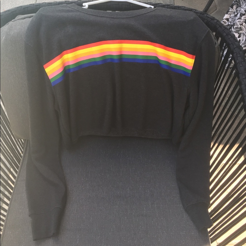 Cropped Grey Forever 21 Sweater